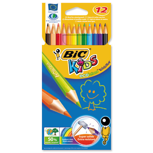 Colores Bic Evolution Estuche Paq C/12 Colores