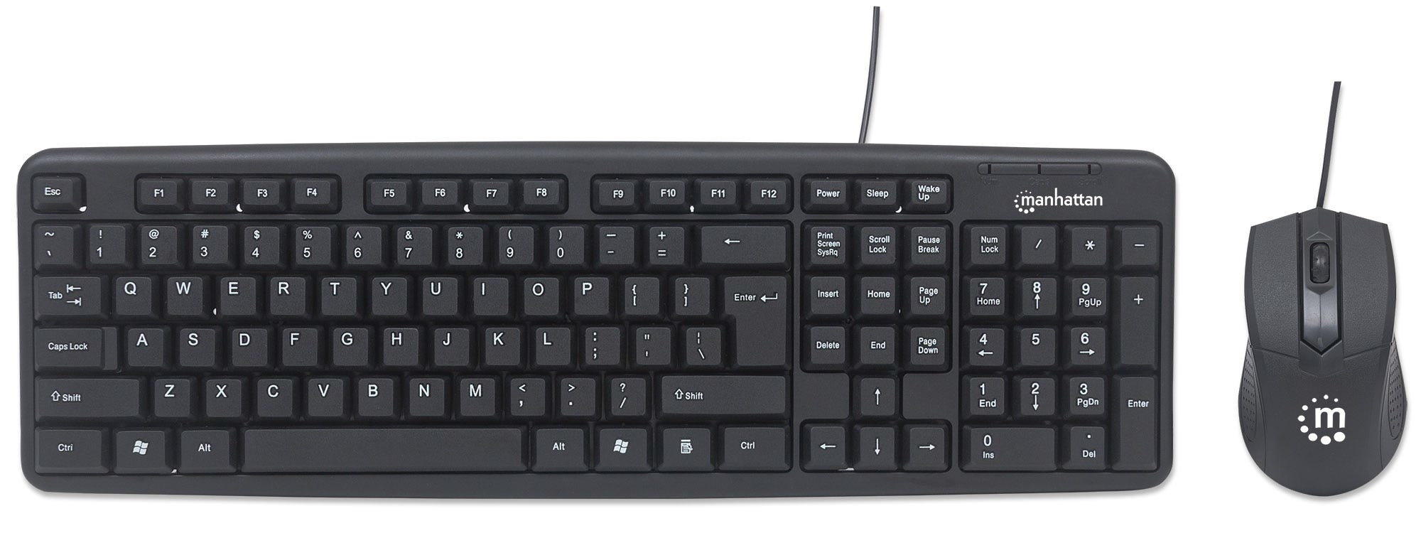 Kit Teclado Y Mouse Manhattan Alambrico Usb 178464