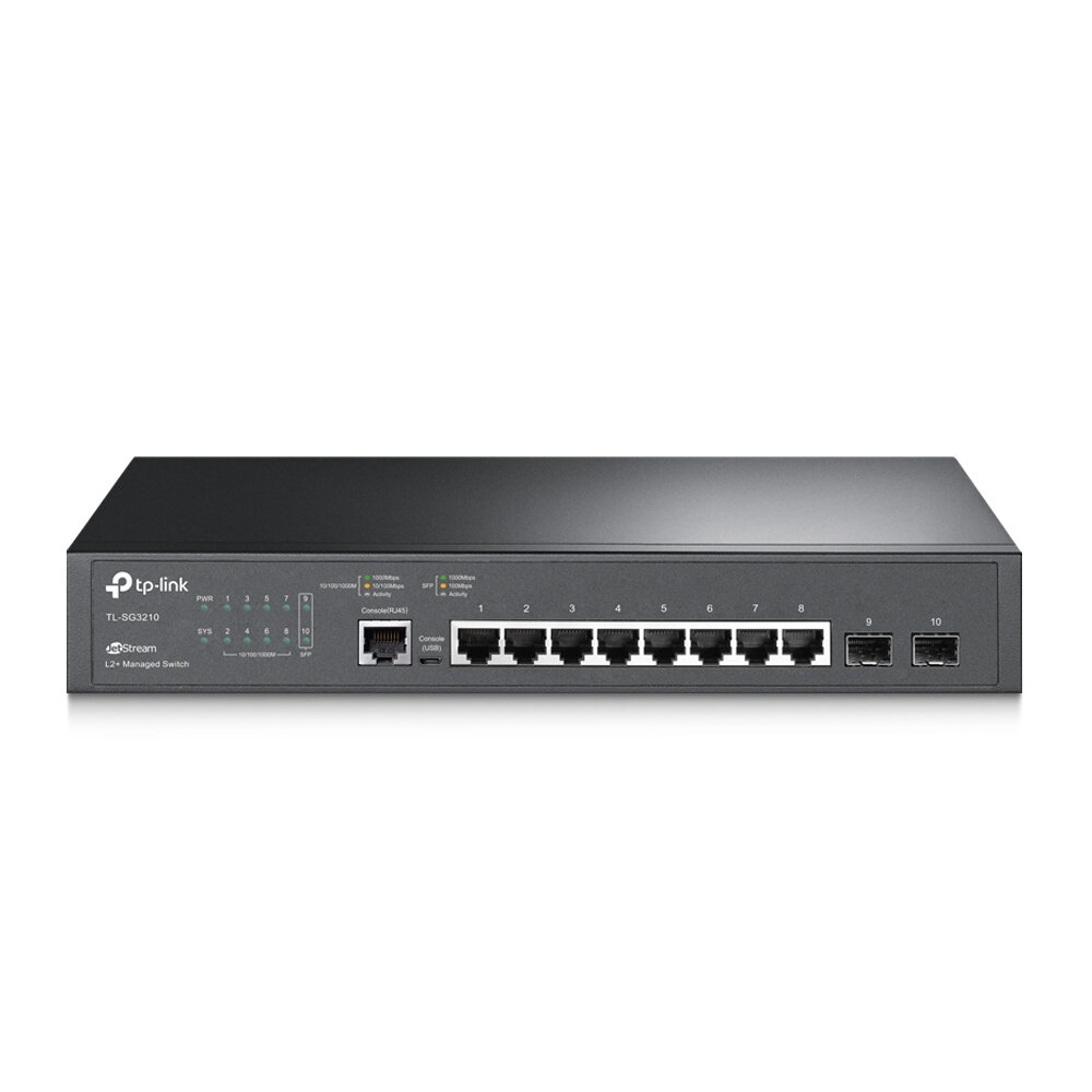 Switch Admin Tp-Link  8 P Rj45 Gigabit 2 Sfp Gbt Tl-Sg3210