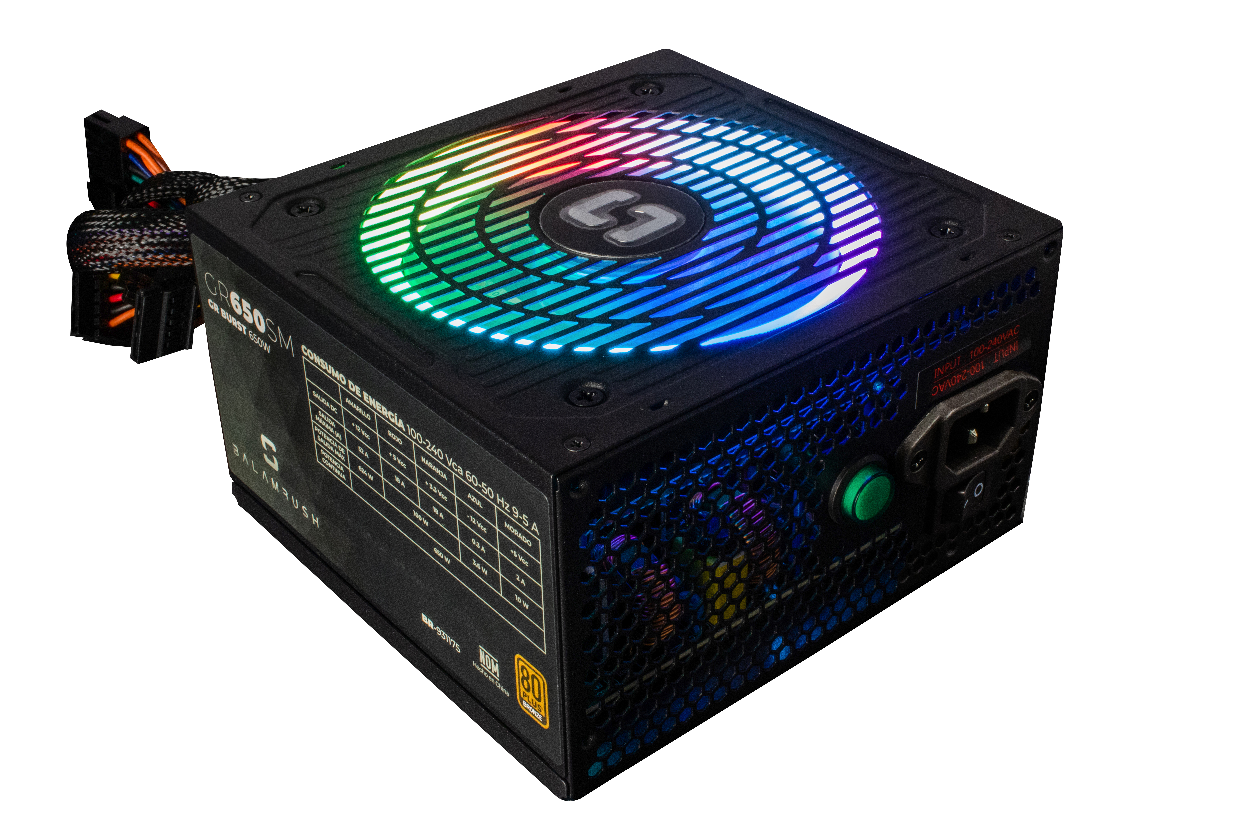 Fuente De Poder Para Pc Gamer Balamrush 650W 80 Plus Bronze Br-931175