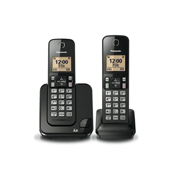 Telefono Inalambrico Panasonic Duo Pack Dect 6.0 Kx-Tgc352Meb Negro