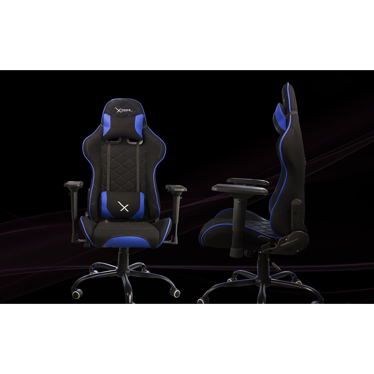 Silla Gamer Xzeal Xz25 Azul Soporte Hasta 150Kg Xzsxz25A