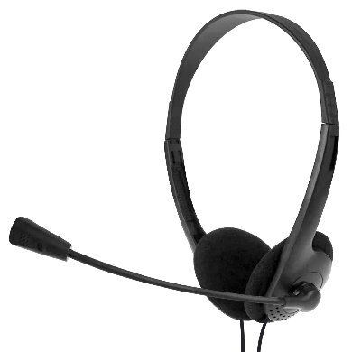 Audifonos Diadema Con Microfono Ajustable Binaural 1.8M 651497 Negro