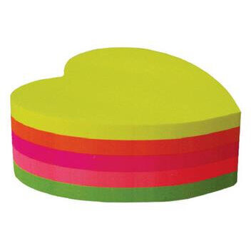 Notas Adhesivas Mae Fig Corazon Neon 64X67Mm 5 Colores 250H