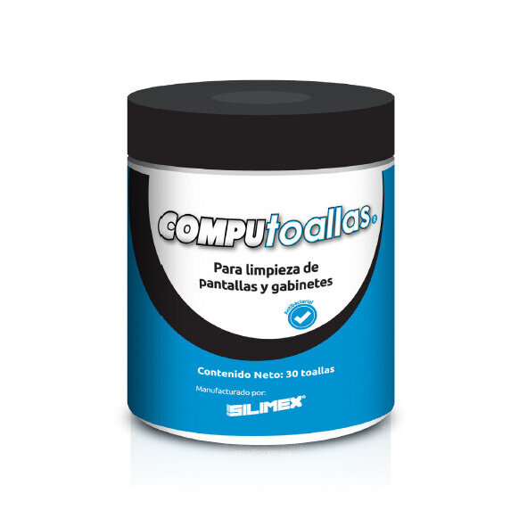 Toallas Humedas Silimex,Bote Con 30 Piezas,Blanco-Azul Computoallas