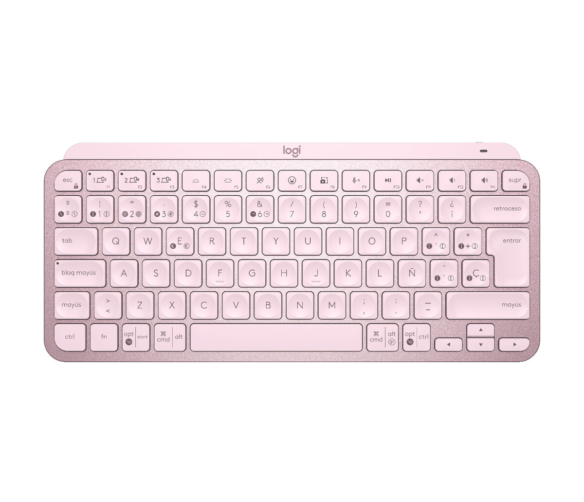 Teclado Bluetooth Logitech Mx Keys Mini Iluminacion Rosa (920-010478)