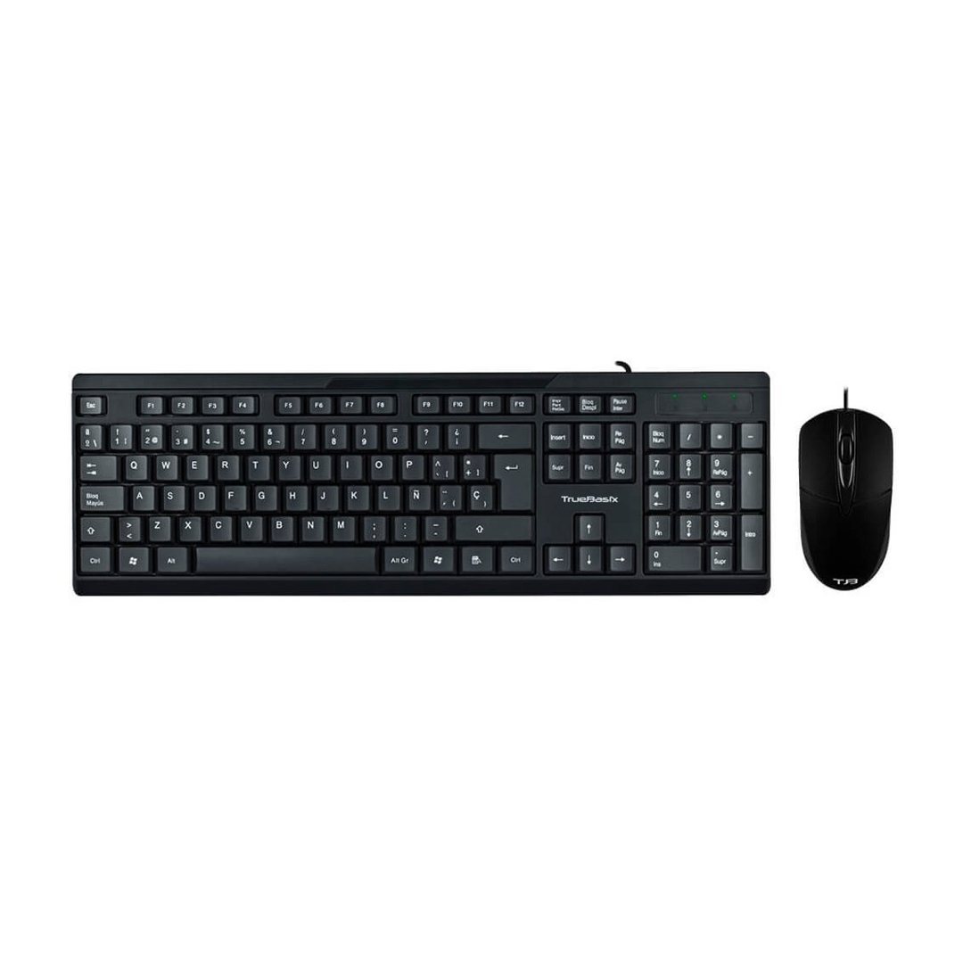 Kit Acteck Teclado Estandar / Mouse Alambrico Usb Negro Ac-928984
