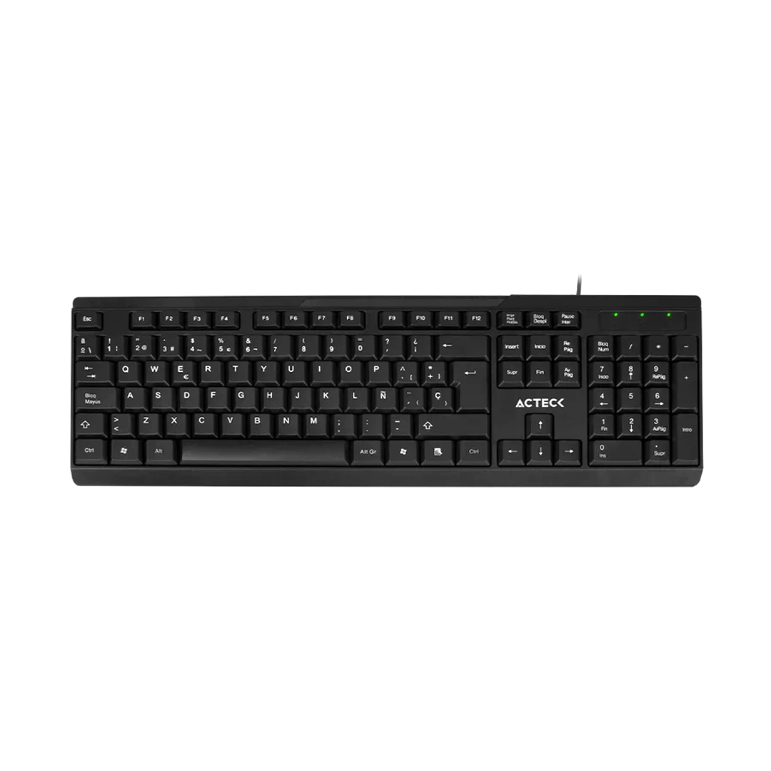 Teclado Acteck TA210 Usb Estandar Negro Alambrico