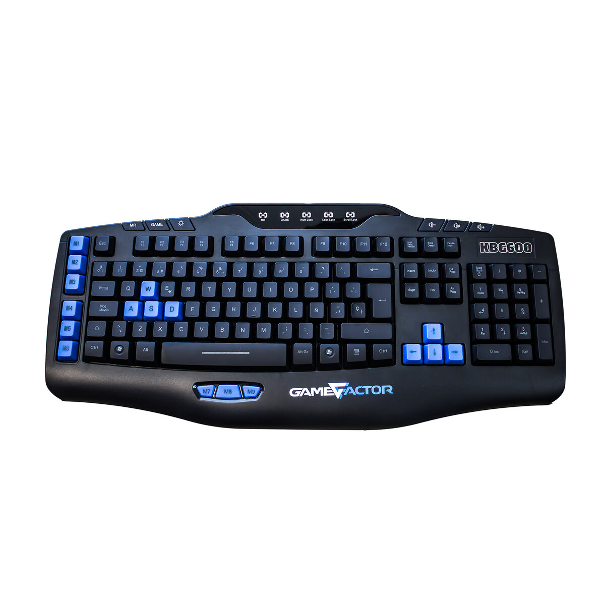Teclado Game Factor Kbg600 Negro Usb Macros Antighost Retroiluminado