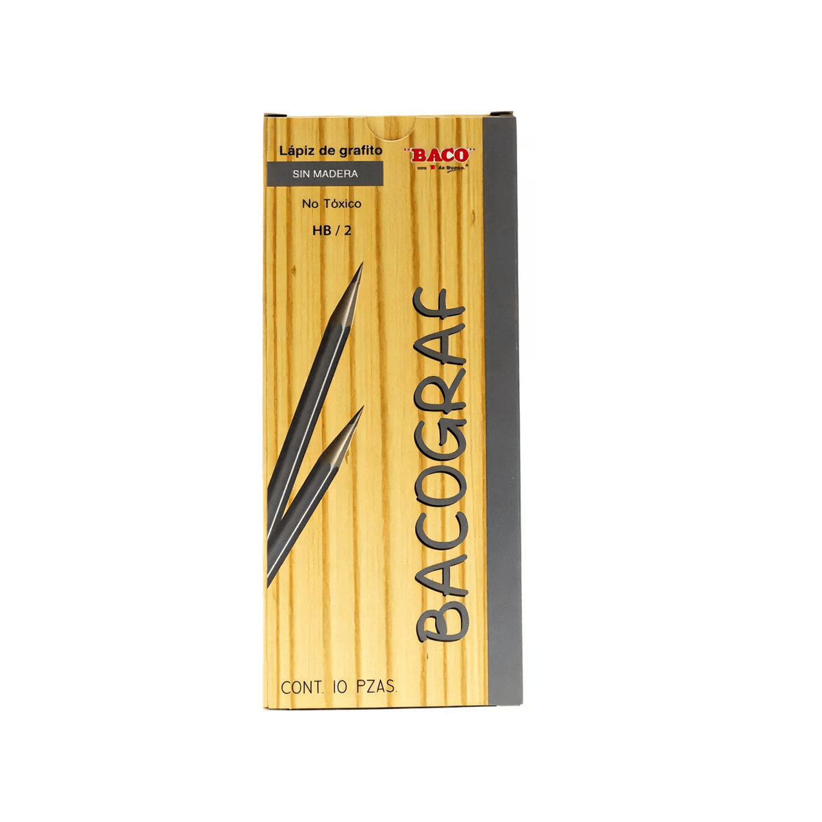 Lápices Baco Lp050 Gris Con 10 Piezas