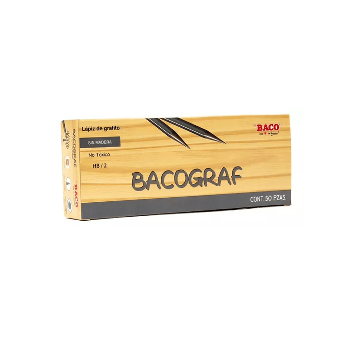 Lápices Baco Lp051 Gris Con 50 Piezas