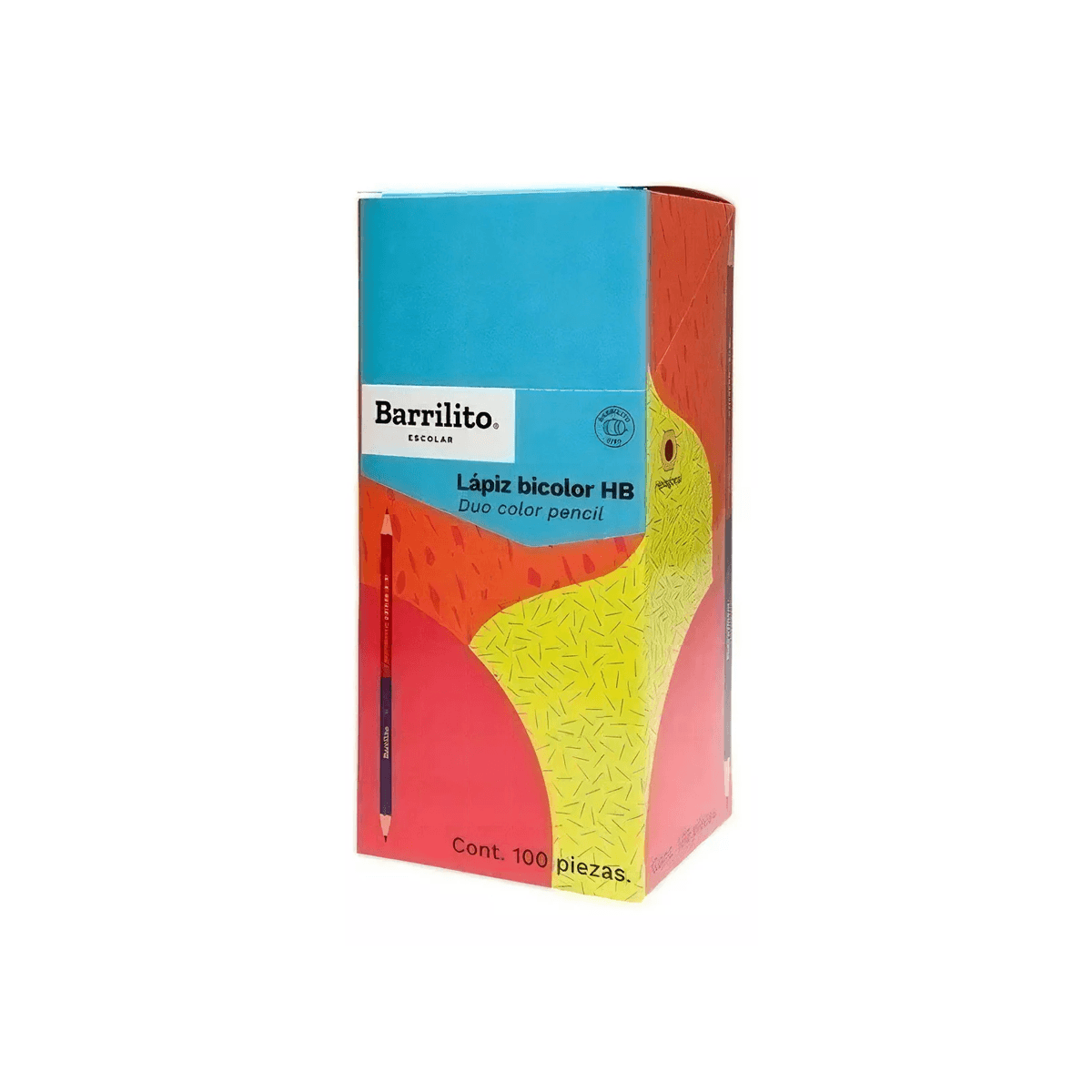 Lápiz Bicolor Barrilito 7564 Hb Hexagonal Caja Con 100 Piezas