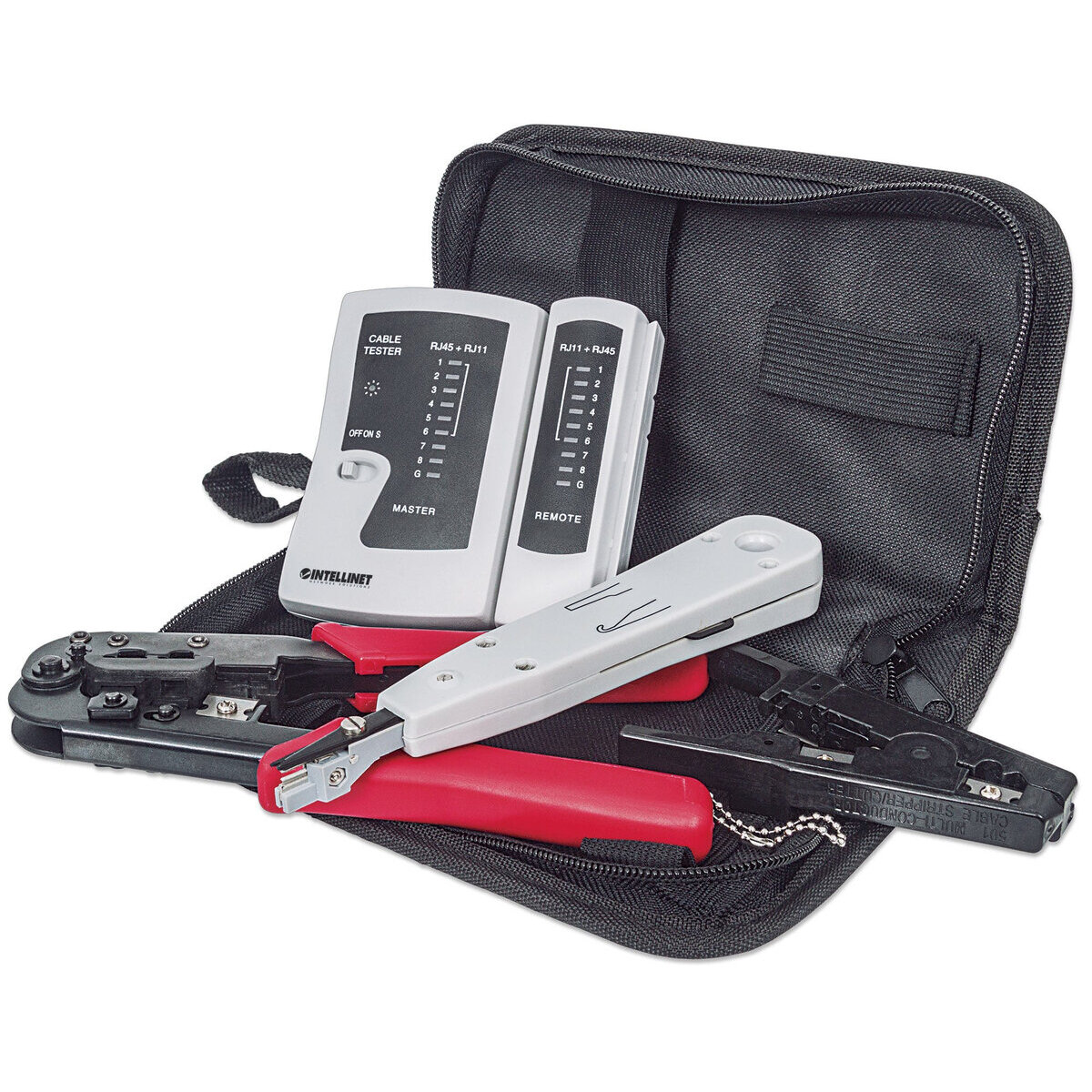 Kit De Herramientas Para Red Con 4 Piezas Con Bolsa Intellinet 780070
