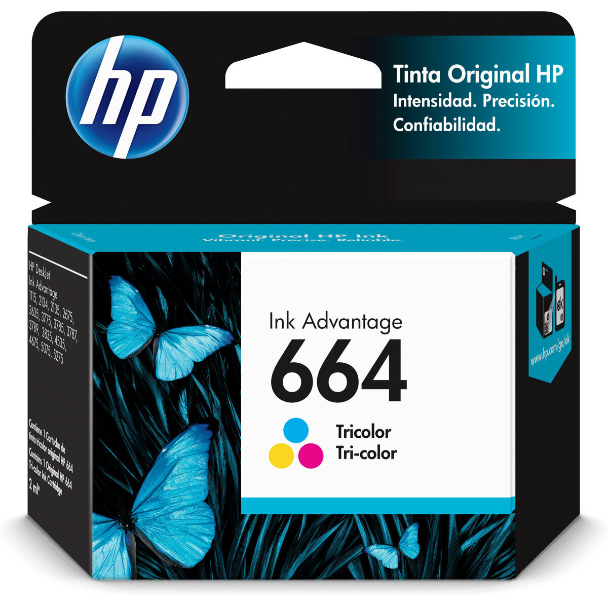 Cartucho Hp 664 Tricolor Para 1115 / 2135 F6V28Al