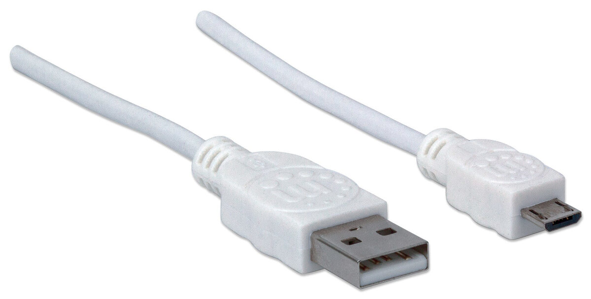 Cable Usb Manhattan V2.0 A-Micro B 1.0M Blanco 323987