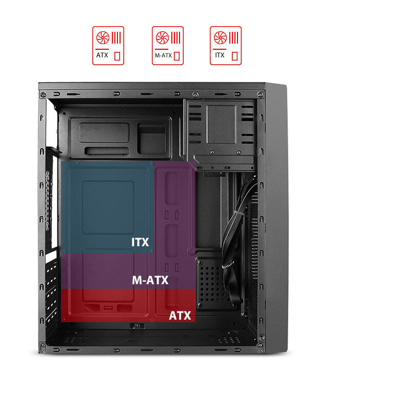 Gabinete Stylos Atx 2 X 325 Hdd1 X 2.5 Ssd 500W ( Stpgac4B)