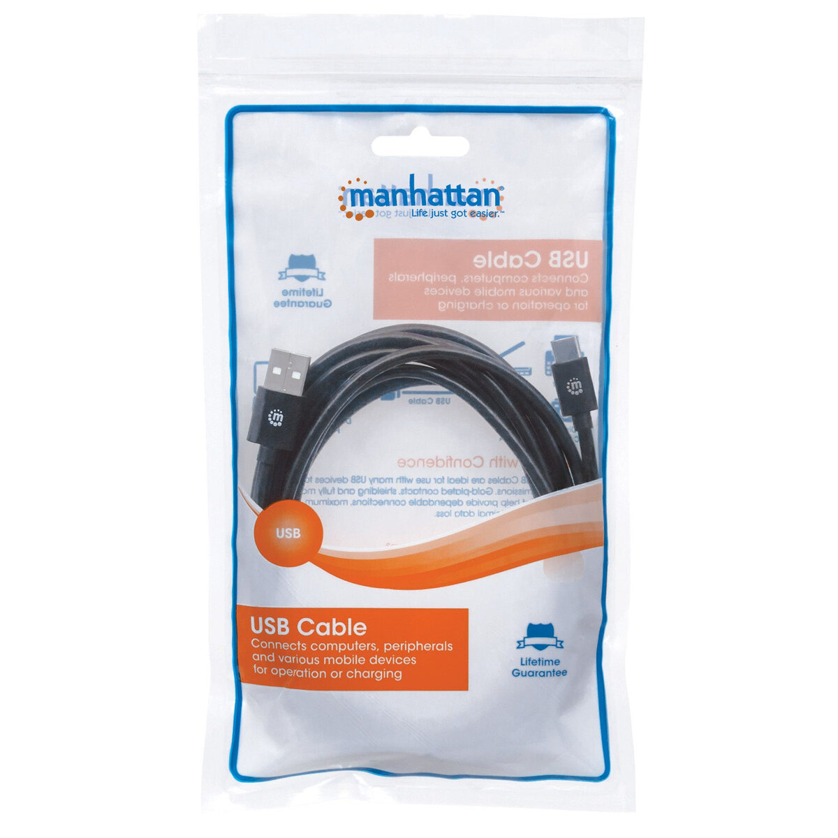 Cable Usb Manhattan Tipo C Macho - Usb A Macho 2.0M 354929