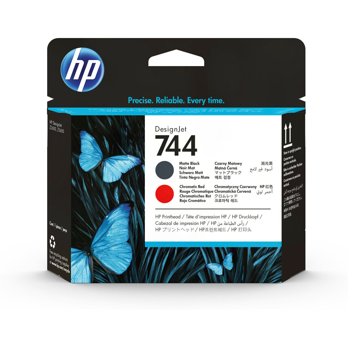 Cabezal De Impresion Designjet Hp 744 Negro Mate Rojo Cromatico F9J88A
