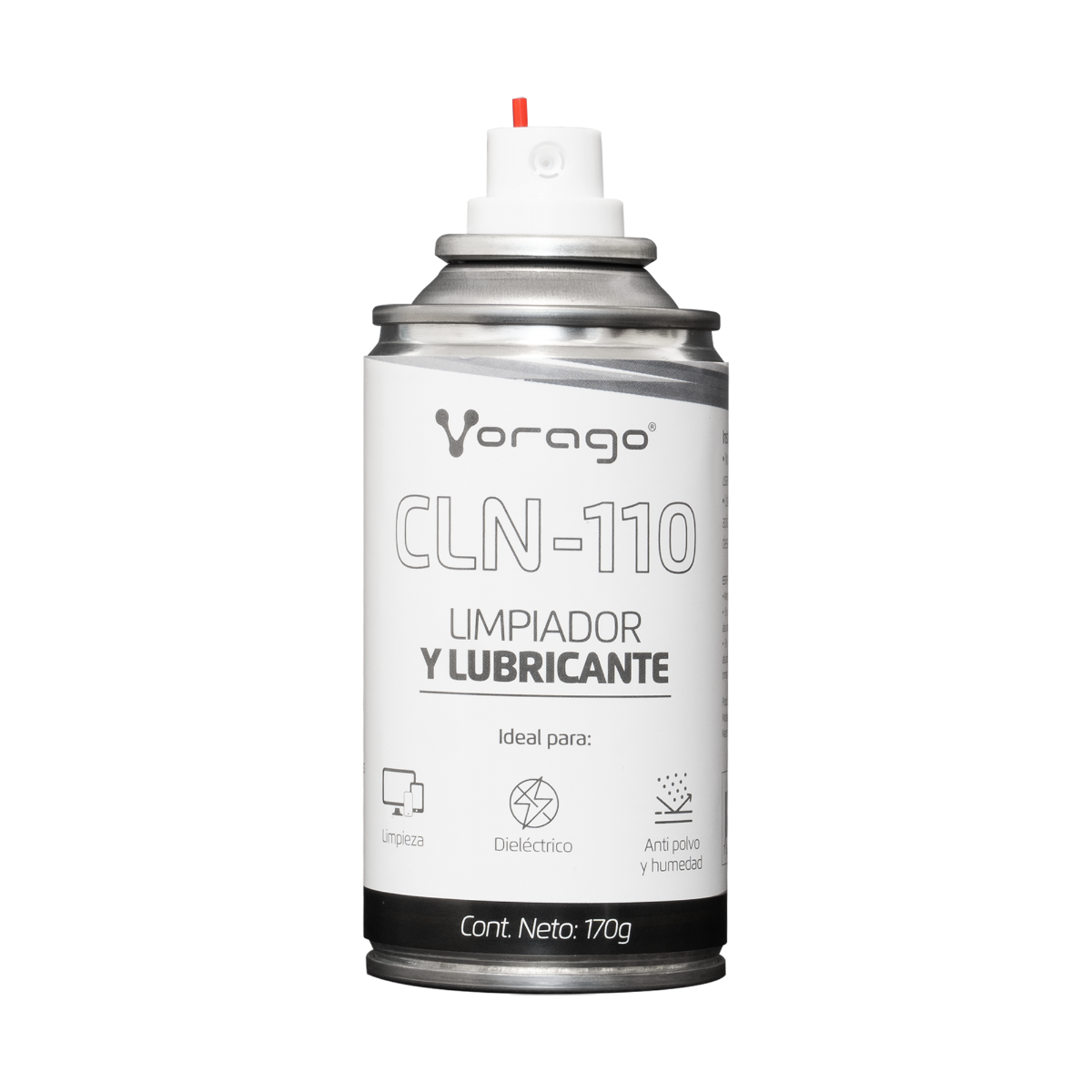 Limpiador De Contactos Y Circuitos Vorago Cln-110 170G Lubricante Dieléctrico Antiestático Silicón