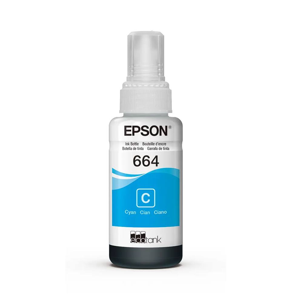 Botella Tinta Epson 664 T664220 Cyan