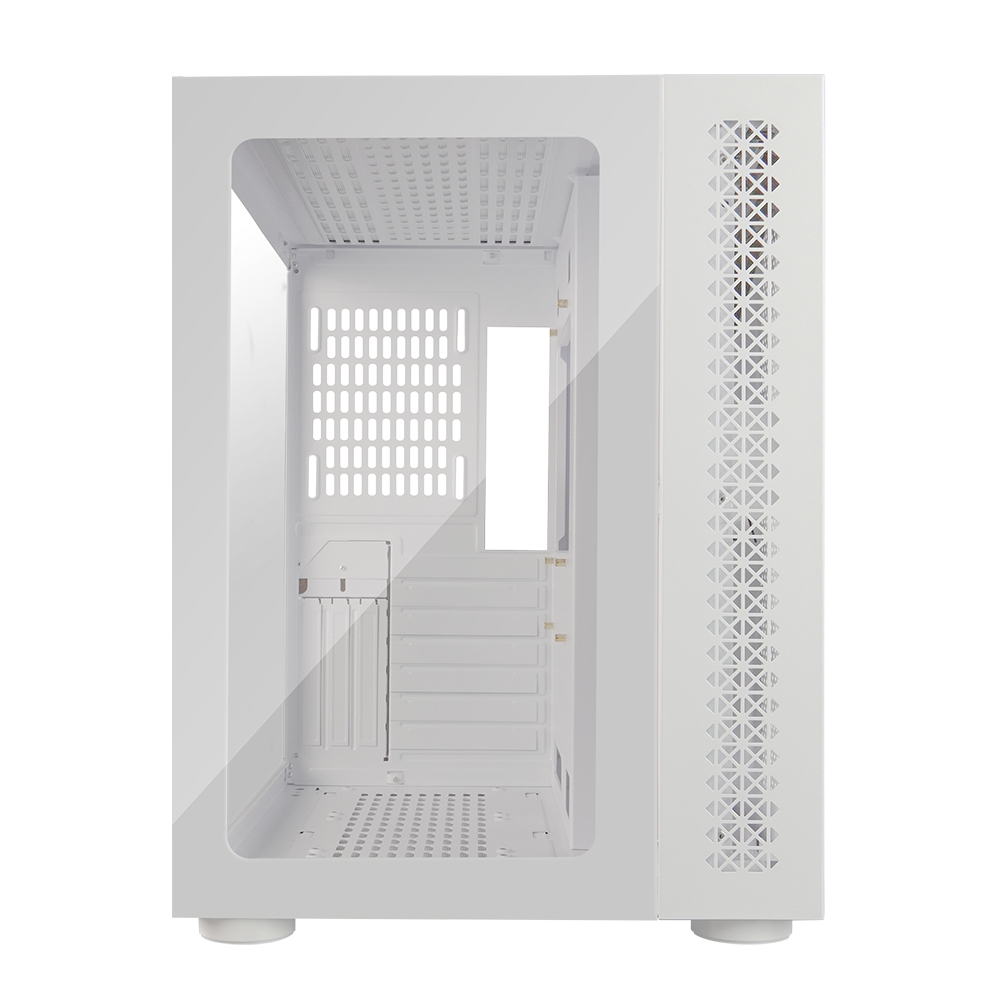 Gabinete Gamer Game Factor Csg700 Atx Fishtank Doble Ventana Cristal Templado Usb 3.0 S/Fte Blanco