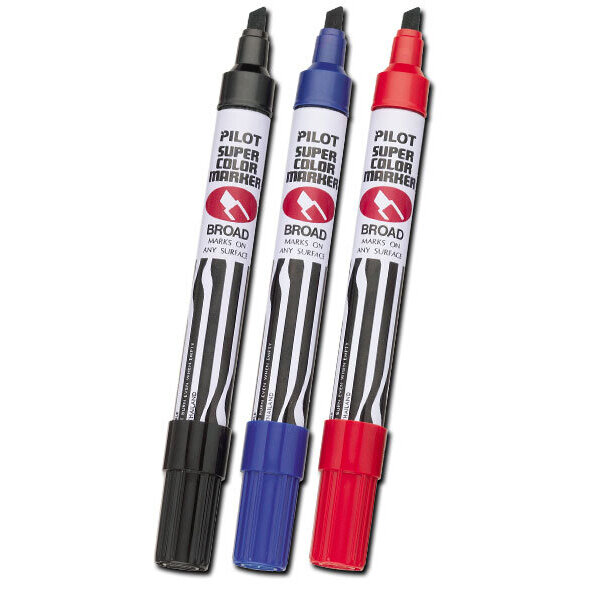 Marcador Permanente Pilot Azul C/12 Articulos Escolar Y Oficina