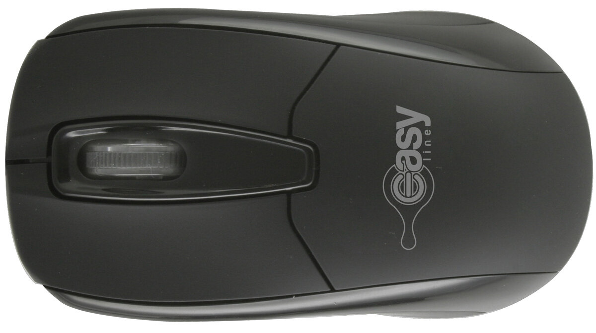 Mouse Easy Line El-993377 Optico Alambrico Usb Negro