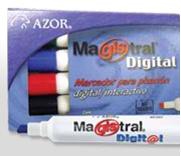 Marcador Magistral Digital Pizarron Blanco Colores Estuche C/4 Pzas