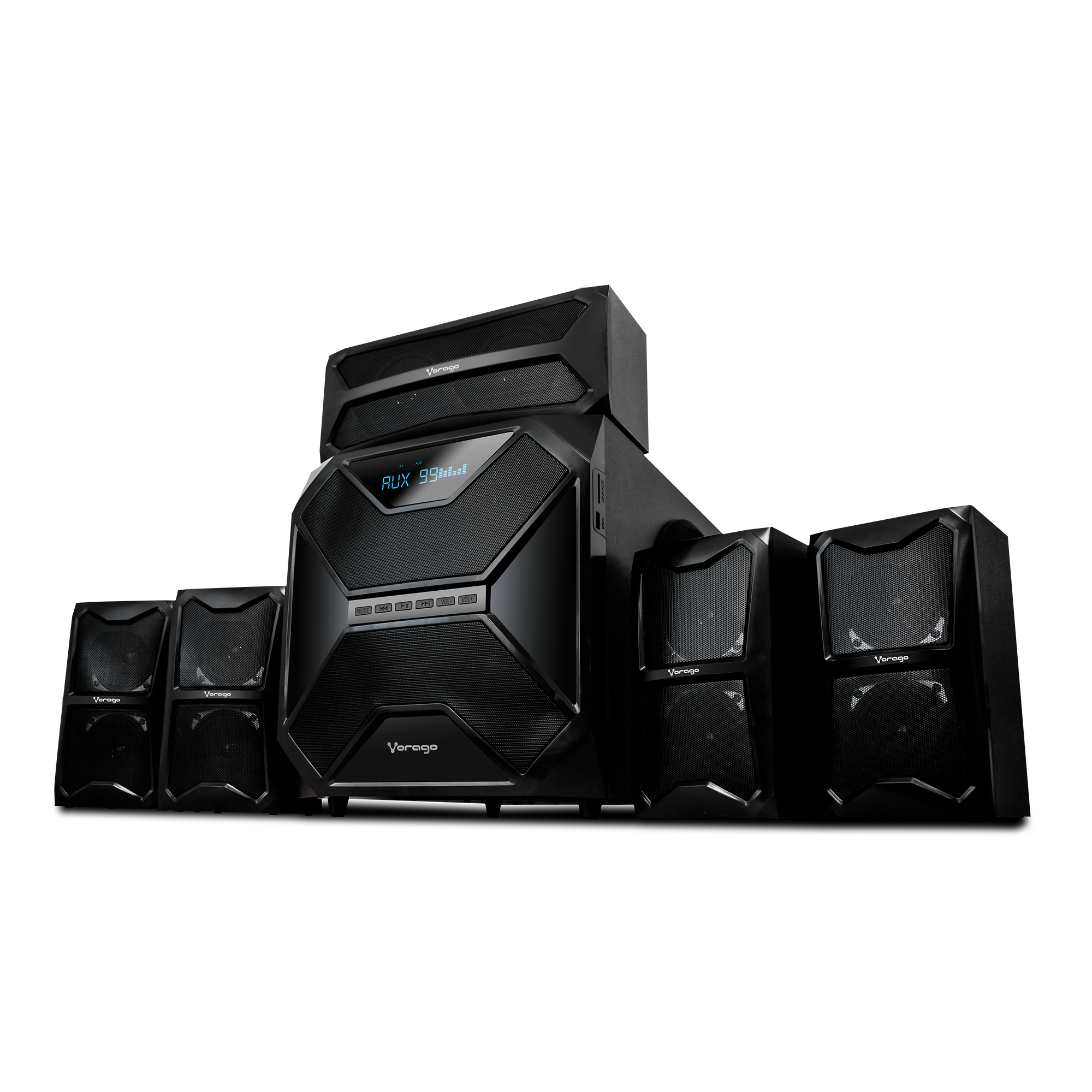 Bocinas Vorago Spb-600 5.1 15000W Pmpo Bluetooth Ent Optica