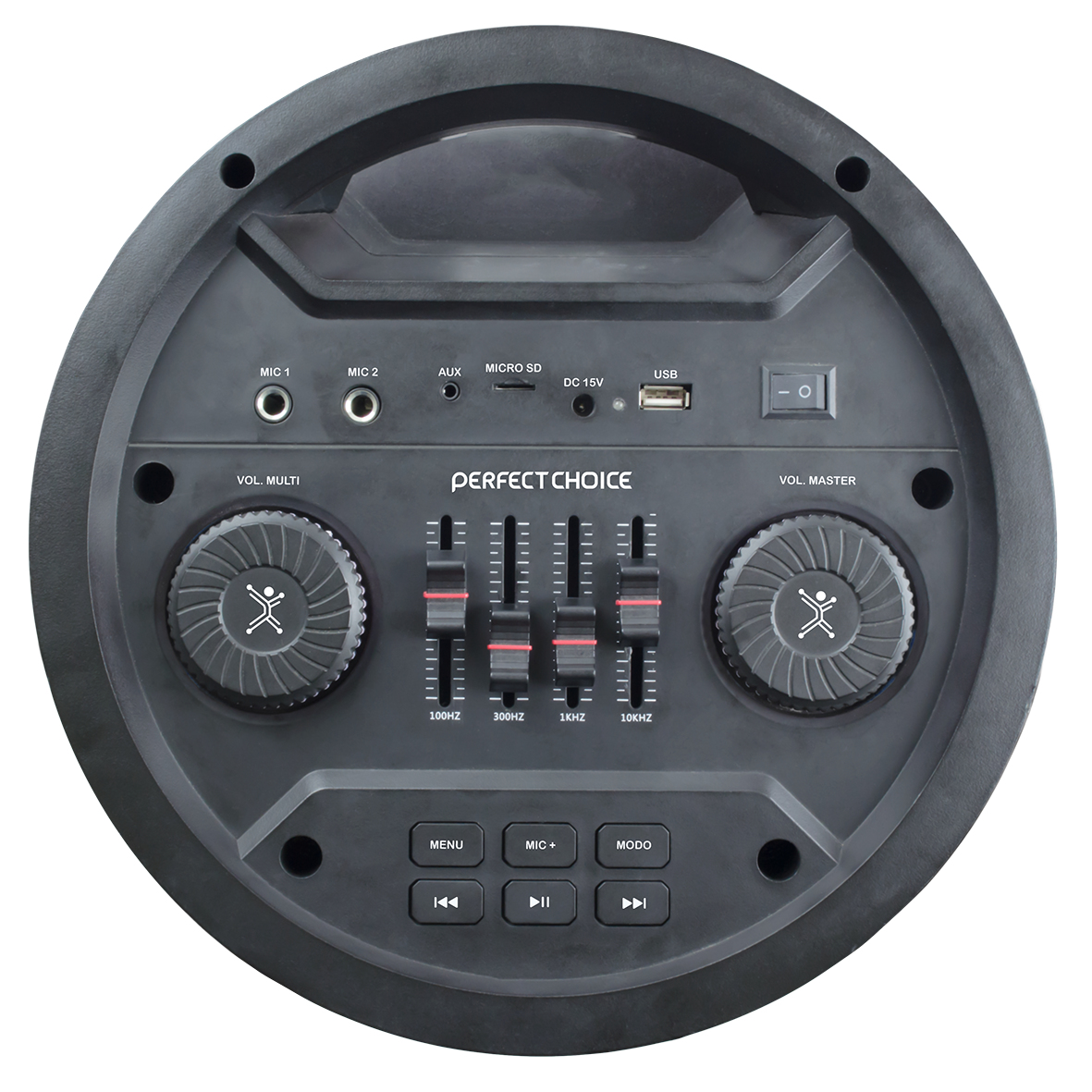 Bocina Karaoke Dual 8" Perfect Choice Pc-112921 - Negro