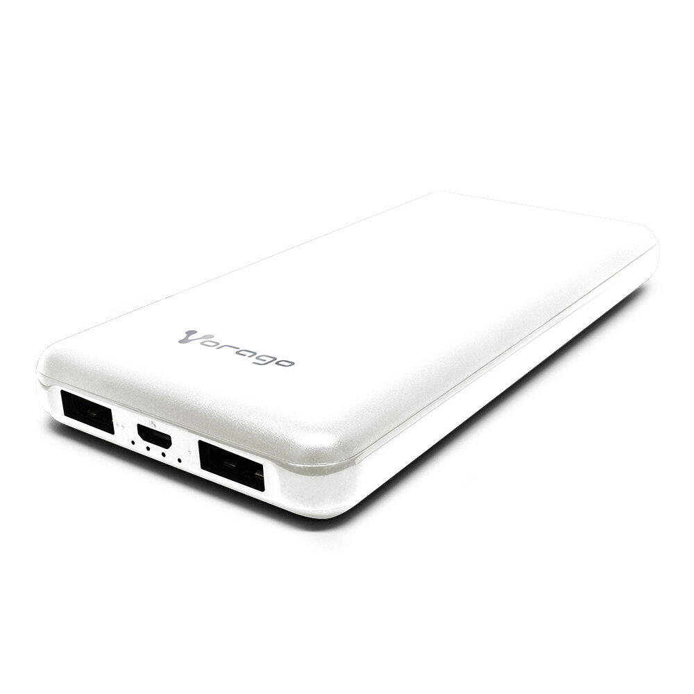 Power Bank Vorago Pb-401 10 000 Mah 2X Usb Blanco  Blanco