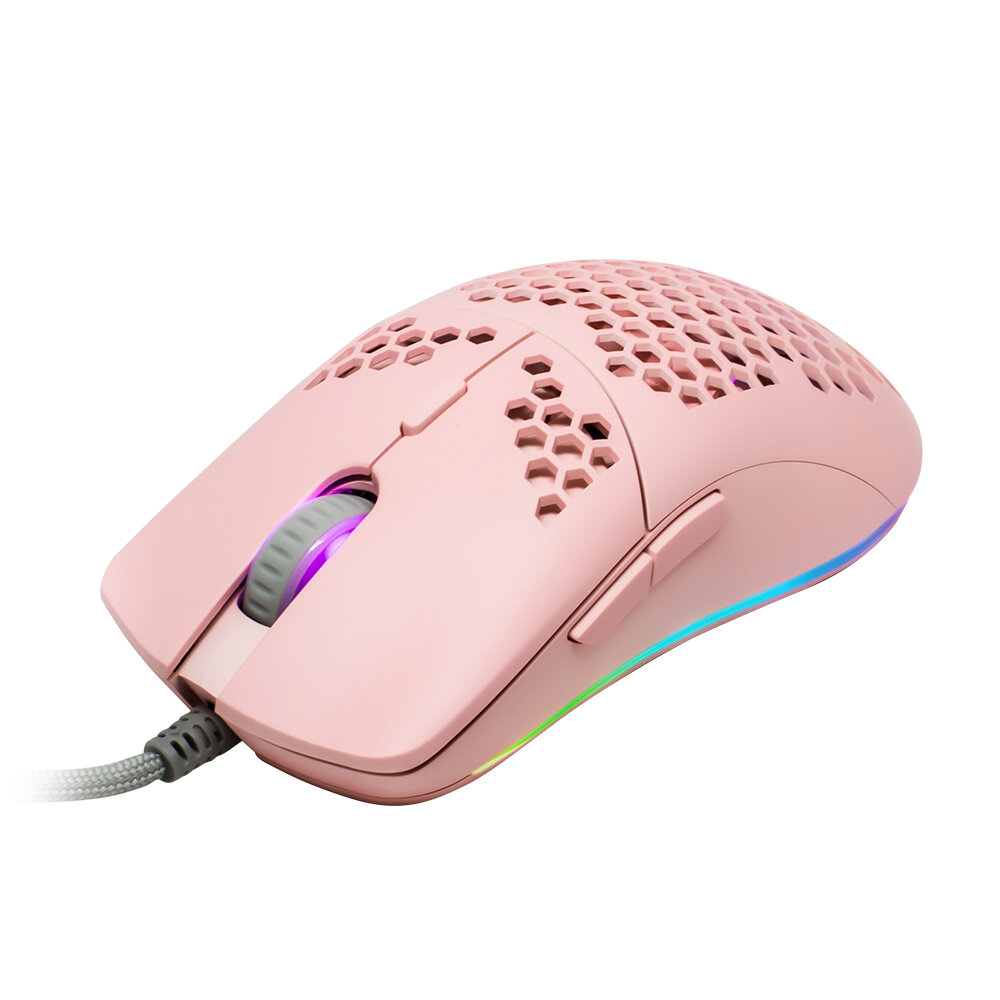 Mouse Gamer Game Factor Mog601 Click Láser 16000 Dpi Rgb Rosa