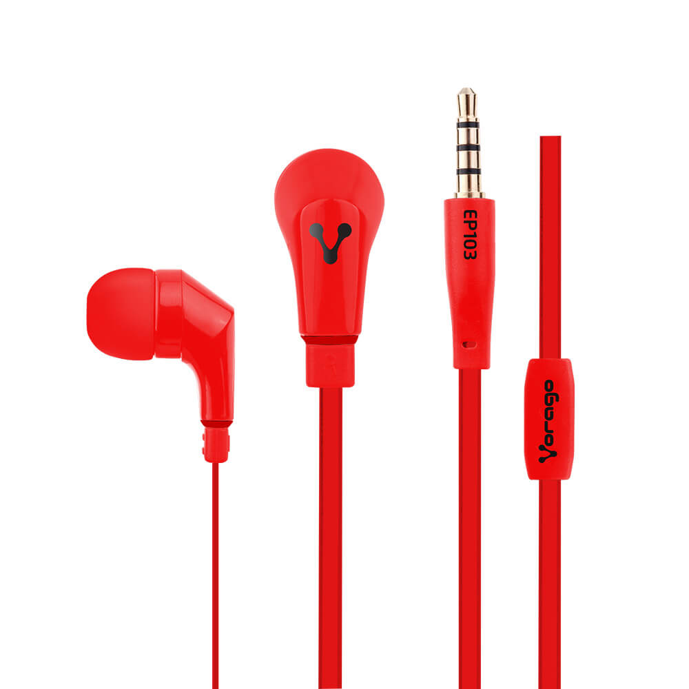 Audifonos Vorago Ep-103 Rojo 3.5Mm 2M Manos Libres