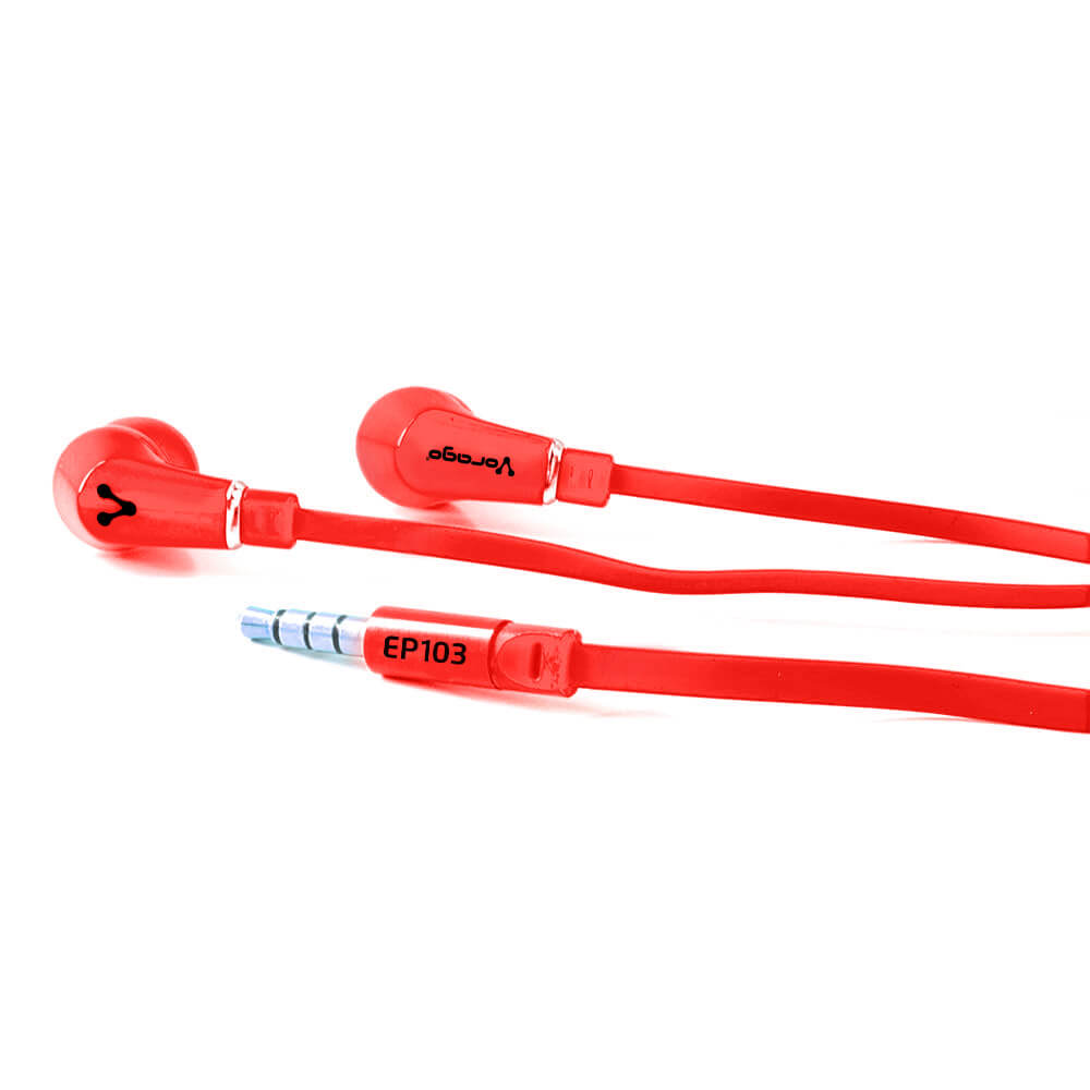 Audifonos Vorago Ep-103 Rojo 3.5Mm 2M Manos Libres