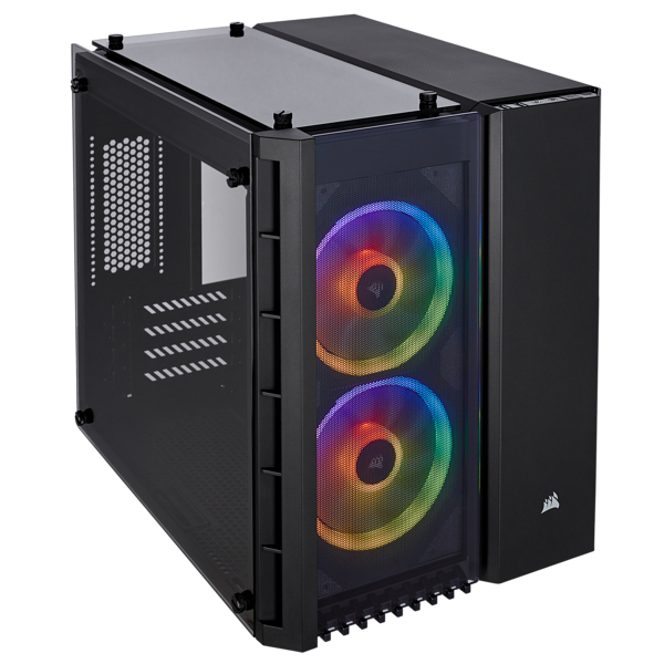 Gabinete Gamer Corsair 280X Rgb Cristal Micro Atx Negro Cc-9011135-Ww