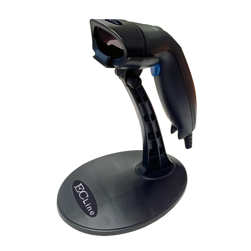Lector Ec-Ls-9620 Ec Line/C. De Barras Laser Aut. C/Base/Negro/Usb