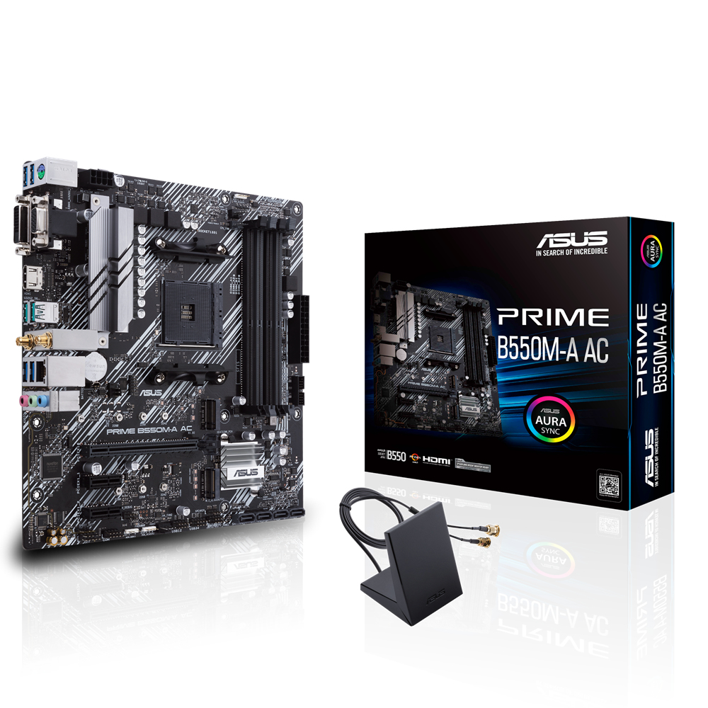 Tarjeta Madre Asus Prime B550M-A Ac Atx Am4 Ddr4 Hdmi