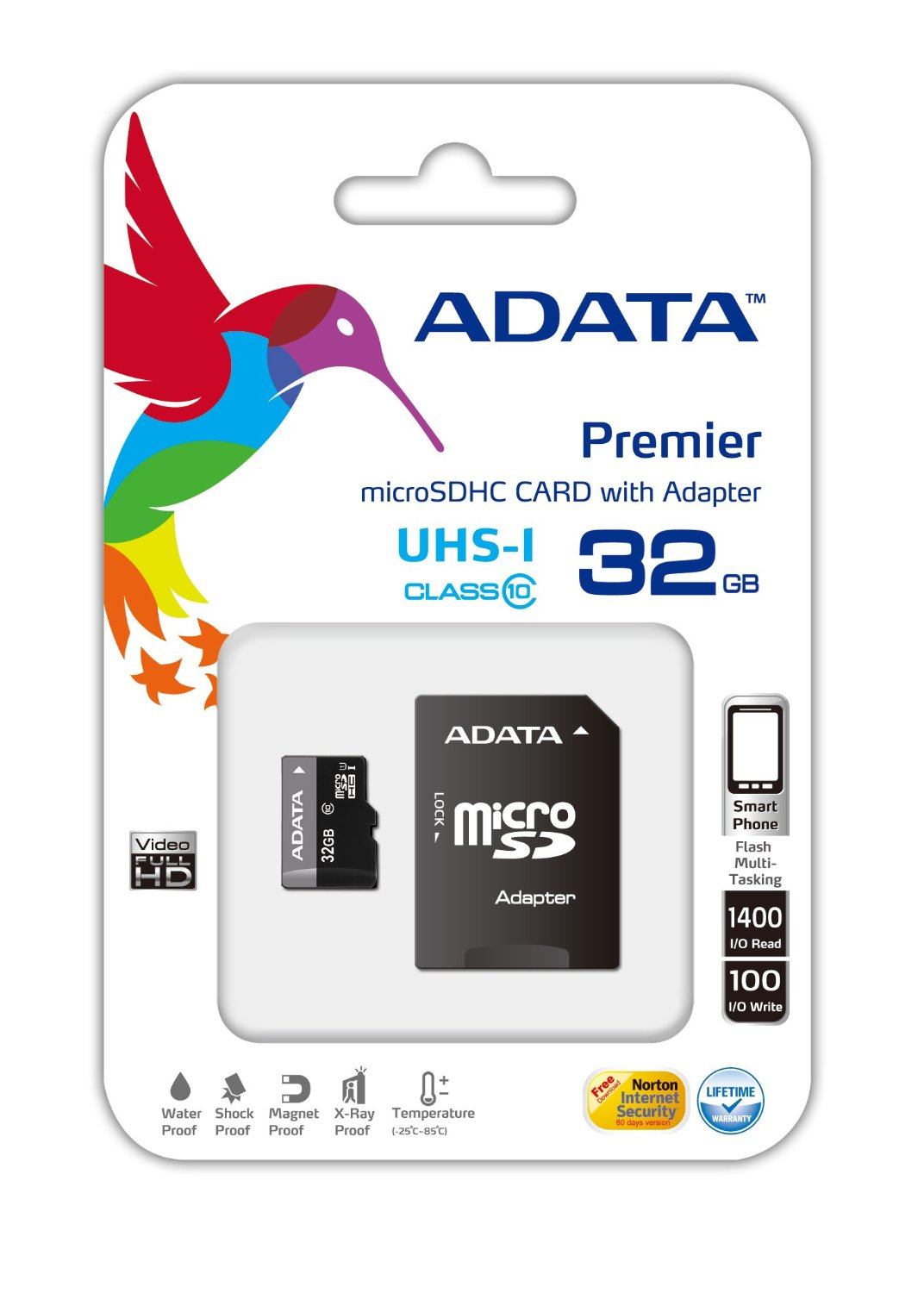 Memoria Micro Sdhc Adata 32 Gb C/Adaptador Cl10 (Ausdh32Guicl10-Ra1)