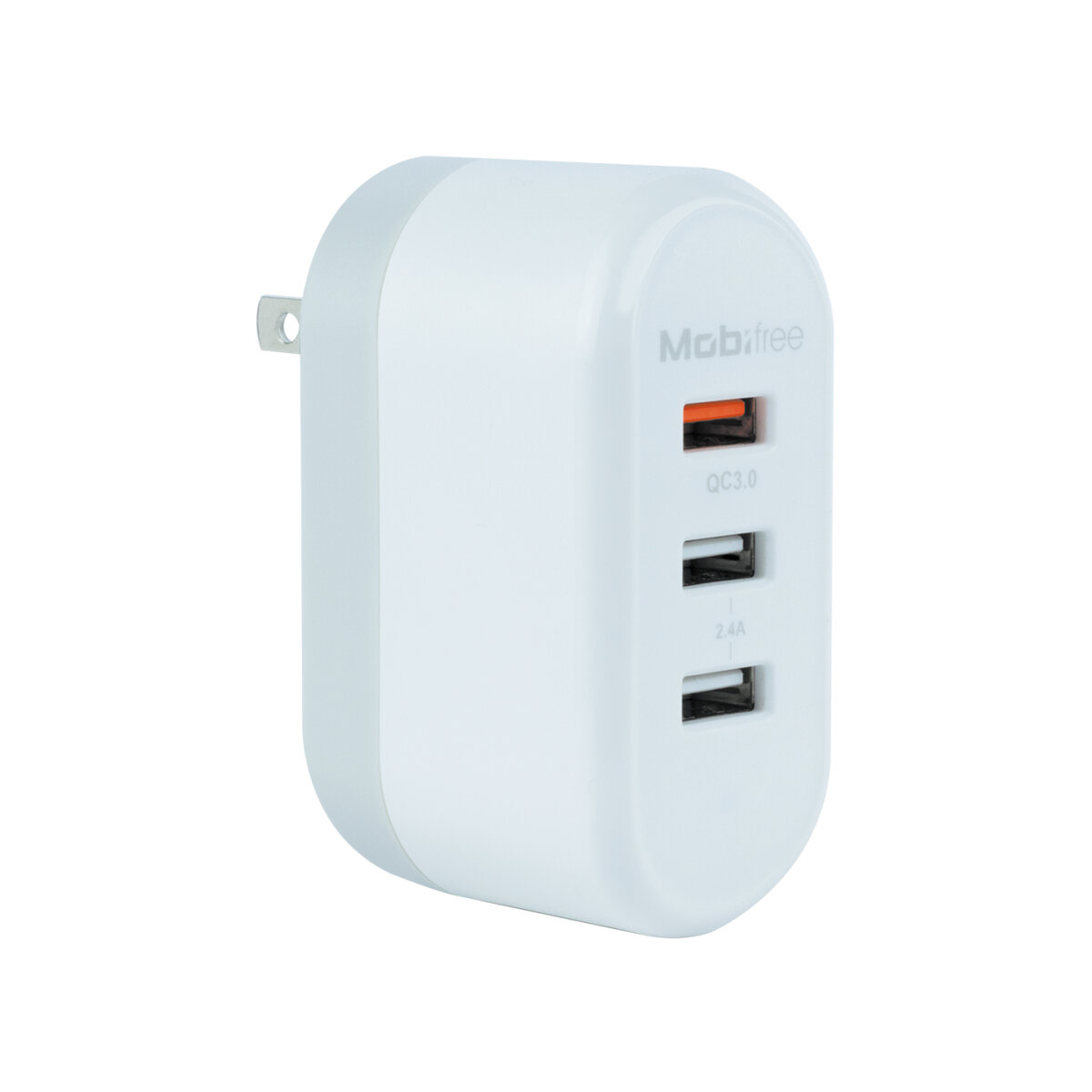 Cargador De Pared Mobifree 3 Puertos Usb Blanco Mb-923378