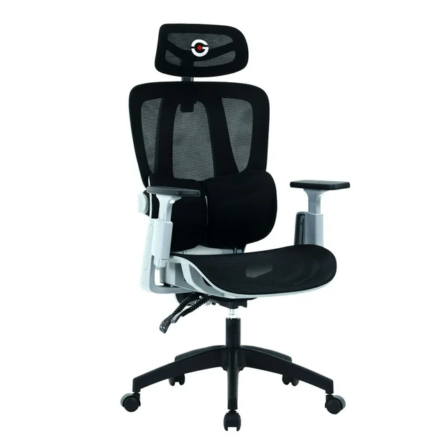 Silla Gamer Getttech Gar-Ergme-G1 Soporte Lumbar Malla Ergonomica Negro/Gris Gar-Ergme-G1