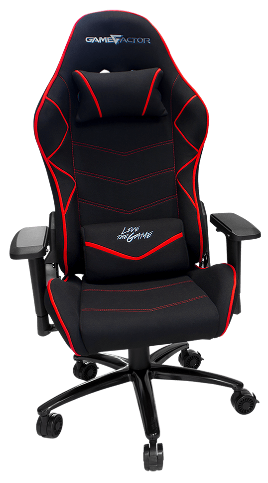 Silla Gamer Game Factor Hasta 150Kg Negro/Rojo Cgc600-Rd