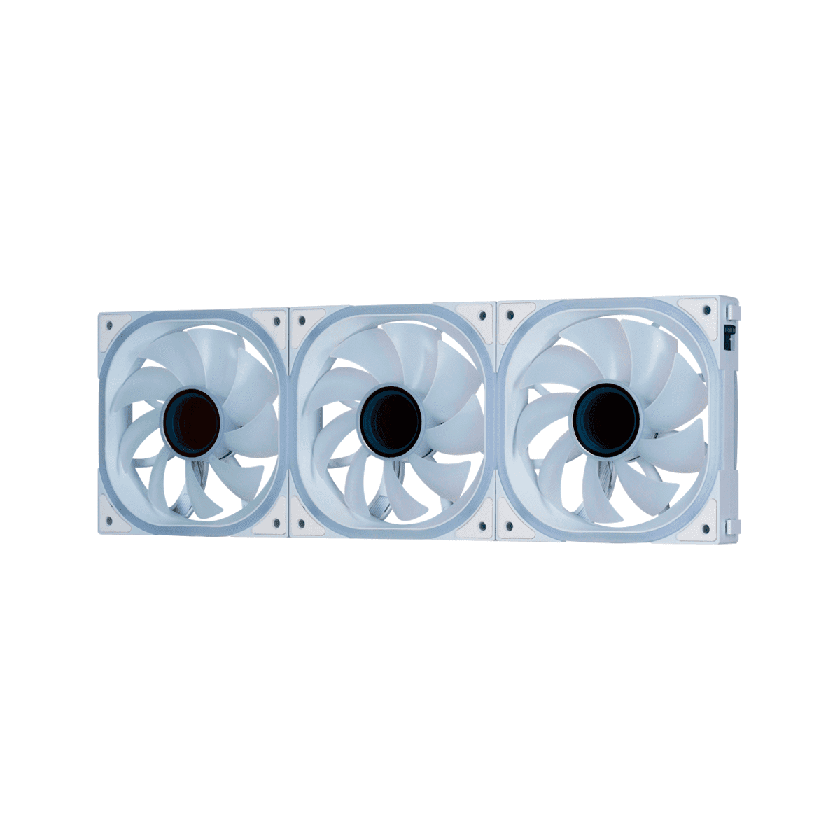 Kit Ventiladores Game Factor Fkg500-Wh Modulares Argb 120Mm 1900Rpm 3 Piezas + Controlador Blanco