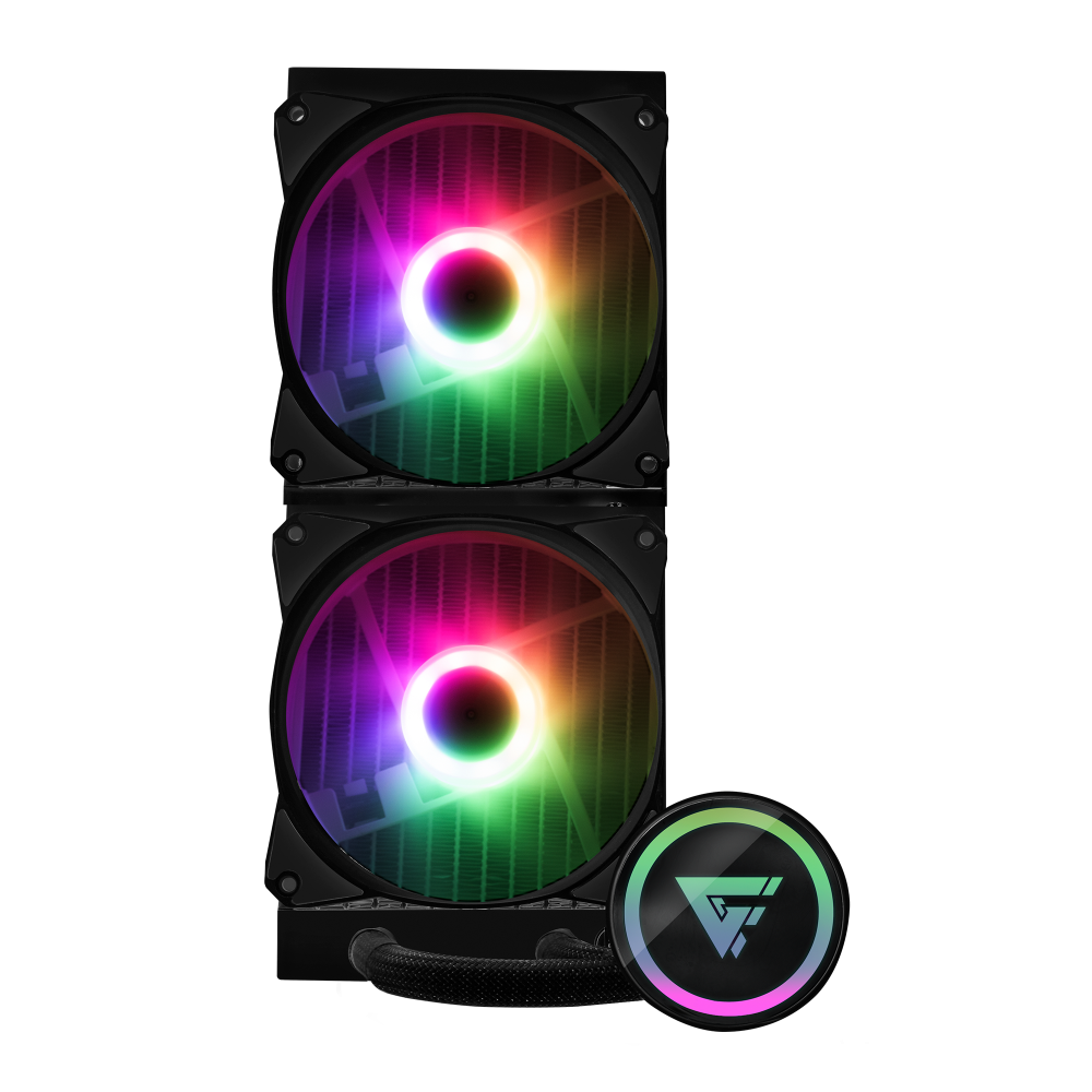 Enfriamiento Liquido Game Factor Lqg600-Bk 240Mm Rgb Negro Para Intel Y Amd