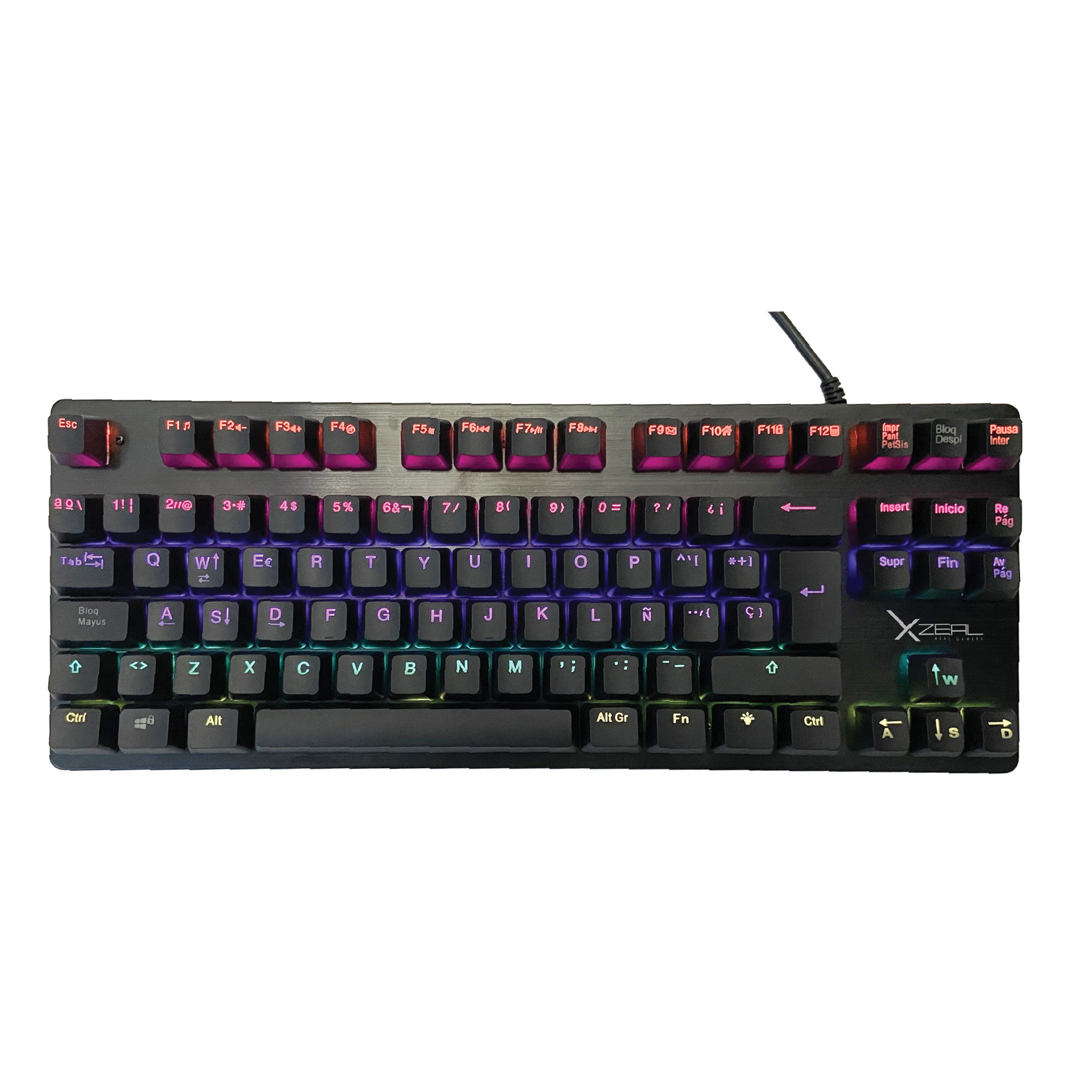 Teclado Mecanico Gamer Xzeal Switch Rojo Usb Negro Xzkx020B