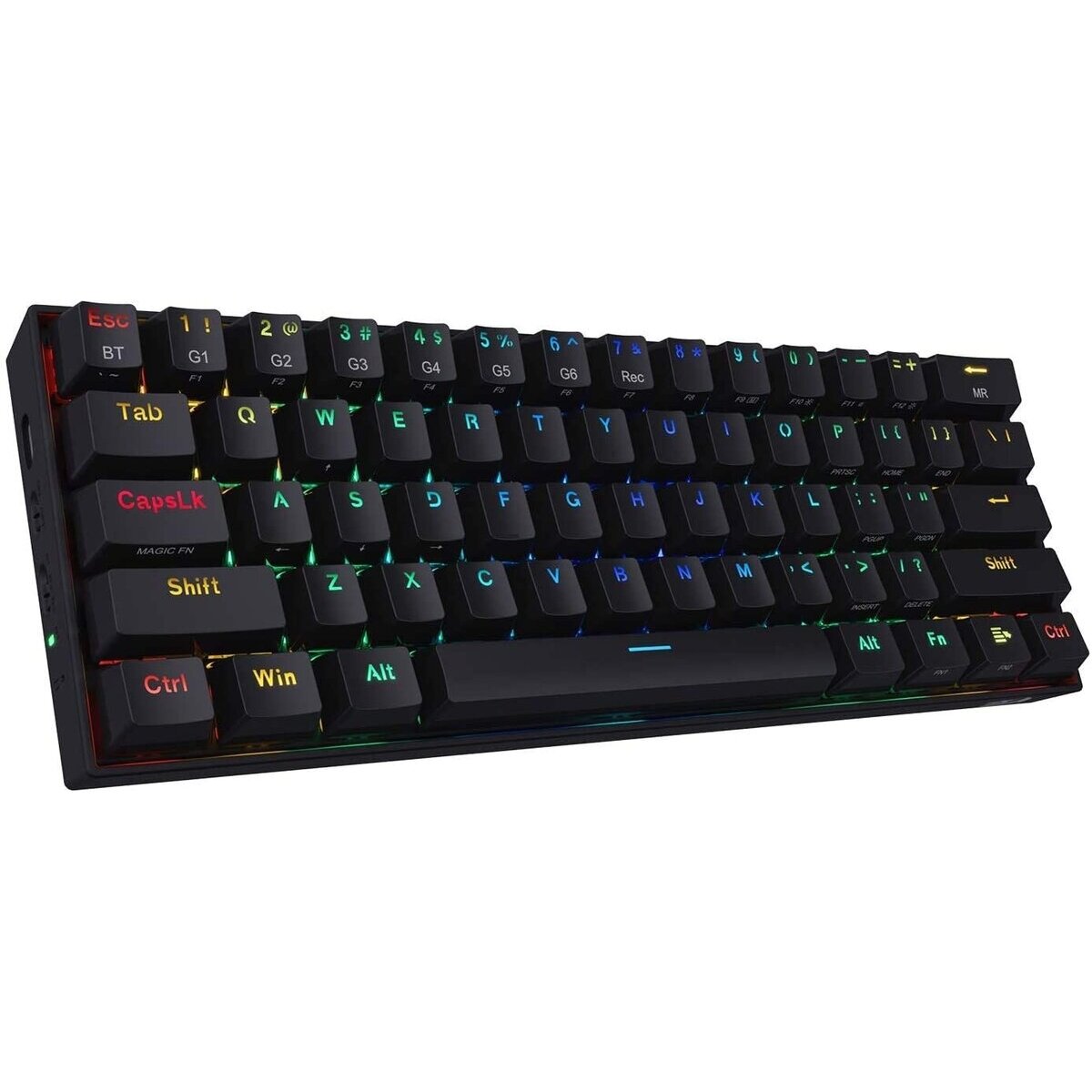 Teclado Mecanico Gamer Redragon Dragonborn K630 60% Negro Switch Blue