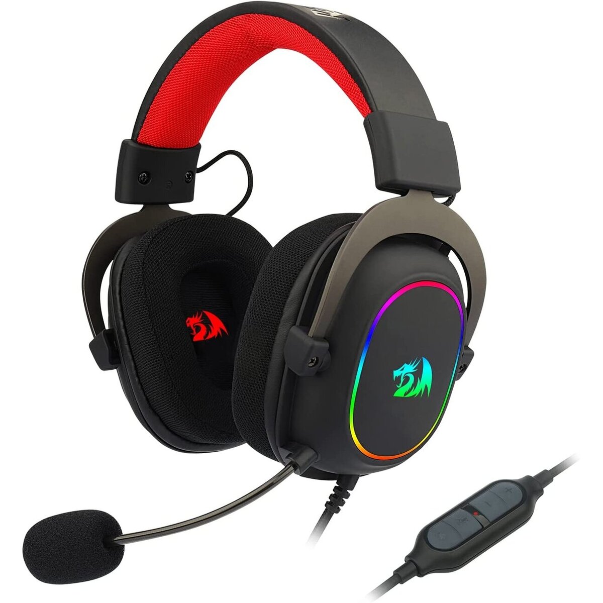 Diadema Gamer Redragon Zeus X H510 Rgb Usb Negro Y Rojo