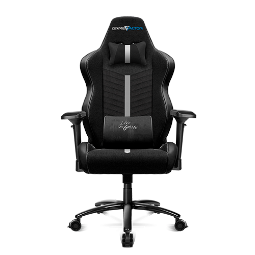 Silla Game Factor Cgc601 Xl, Tela, Reclinable, Negro/Blanco