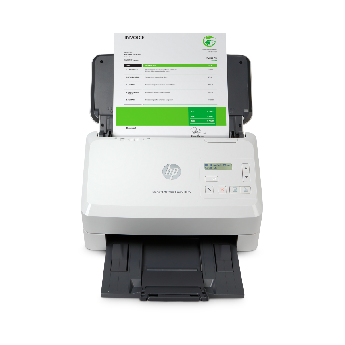 Escaner Hp Scanjet Enterprise Flow 5000 S5 Adf A Color Duplex Blanco 6Fw09A#Bgj