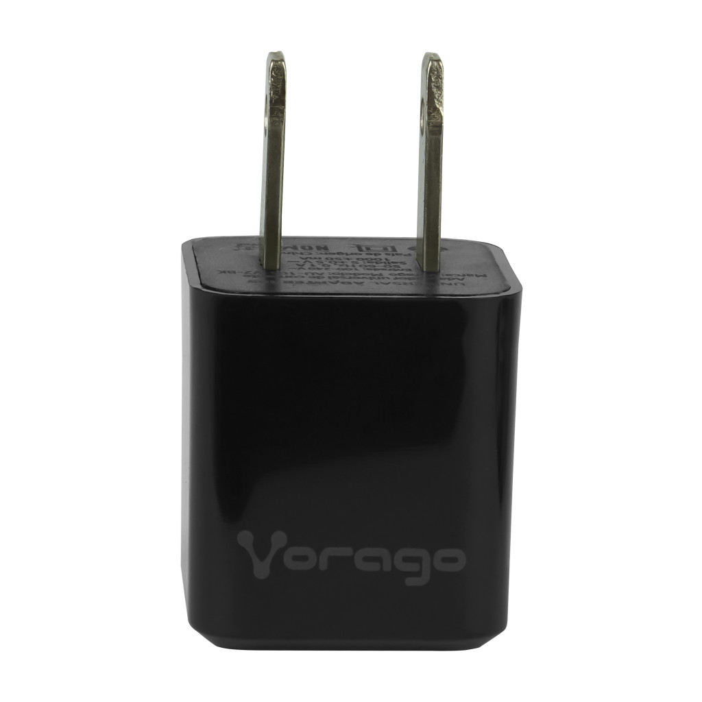 Cargador Para Pared Vorago Au-105 Con 1 Puerto Usb Negro Blister