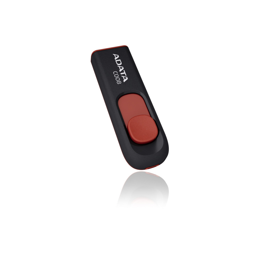 Memoria Flash Usb Adata C008 32Gb Negro&Rojo (Ac008-32G-Rkd)